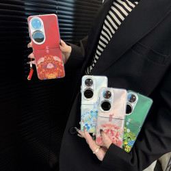 适用华为p50pocket手机壳新款pocket2套pockets国风招财指环扣女p