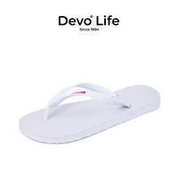 Devo/的沃人字拖女夏外穿防滑平底简约平跟夹脚情侣沙滩拖16578