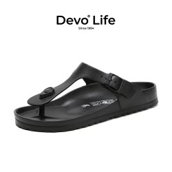 Devo/的沃拖鞋男女同款夹趾凉拖沙滩时尚轻质防水海滩人字拖1803