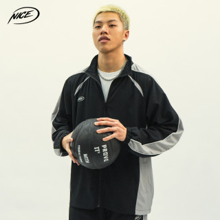 NICEID NICE外套出场服队服篮球训练服弹力防风保暖开襟长袖上衣