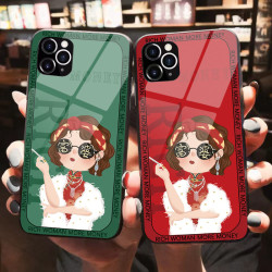 适用于苹果/华为/小米/oppo/vivo个性富婆液态玻璃创意网红手机壳