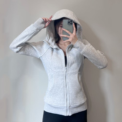 保暖搭子保暖修身连帽运动外套女 户外休闲外穿瑜伽训练健身夹克