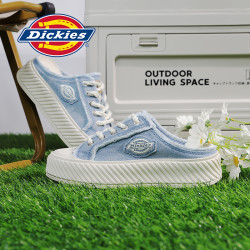 Dickies D半拖水洗蓝女鞋情侣高能感穿搭帆布鞋春季包头小众低帮