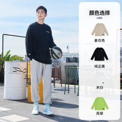 准者 长袖T恤男秋季新款美式运动投篮服短袖卫衣潮流刺绣斗法上衣