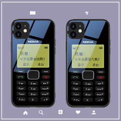 情怀复古怀旧经典钢化玻璃手机壳适用于苹果/华为/小米/oppo/vivo