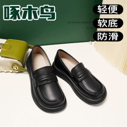 啄木鸟 专柜正品妈妈乐福鞋春秋季新款单鞋软底女士平底工作皮鞋子