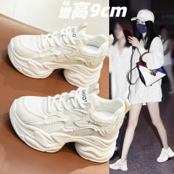 欧洲站老爹鞋女款爆款ins潮小个子厚底内增高女鞋9CM运动休闲鞋子