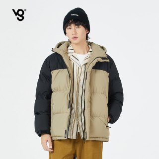 VUUG 拼色连帽工装棉服