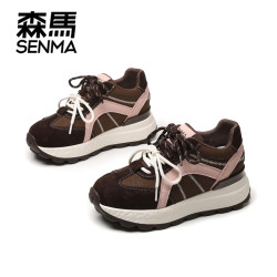 森马 SENMA/森马女鞋秋季新款软底增高厚底阿甘鞋透气防滑时尚休闲鞋潮