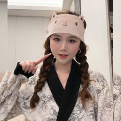 春夏月子帽发带棉薄款产后坐月子帽子孕妇防风发带空调房专用