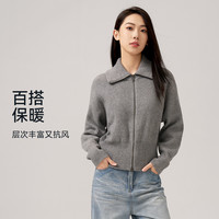 DK 秋冬保暖针织毛衣气质简约长袖外套女7219