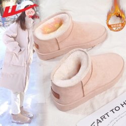 回力 雪地靴女款2024秋冬雪地靴加绒加厚面包鞋时尚棉鞋女