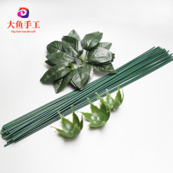 图形 仿真玫瑰叶花托丝网花丝带玫瑰花材料六叶片