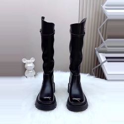 厚底骑士靴女粗跟高筒加绒保暖机车靴2025秋冬新款瘦瘦靴显瘦长靴