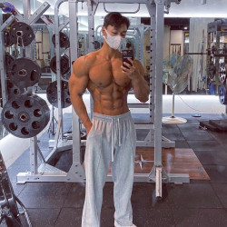 运动长裤男春秋季直筒宽松肌肉健身潮宽松跑步美式兄弟狗工装卫裤
