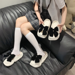 细细条 夏季新款玛丽珍拖鞋甜美可爱蝴蝶结时尚百搭防滑女士凉拖鞋ins