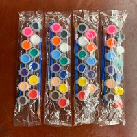 亚光丙烯颜料画笔套装儿童手工diy涂色石膏娃娃白胚搪胶涂色颜料