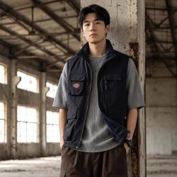 Dickies 美式复古多口袋男式上衣无袖坎肩轻薄透气秋春马甲