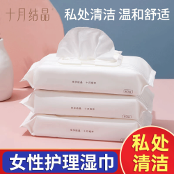 十月结晶 女性护理湿巾用准孕妇洁阴产妇产后湿纸巾湿厕纸私处洁厕