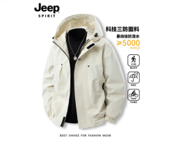 JEEP SPIRIT 吉普 冲锋衣外套  浅卡其 XL