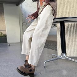 孕妇裤春夏季宽松工装裤九分裤阔腿裤日系老爹裤直筒萝卜裤哈伦裤