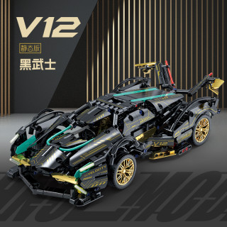兰博基尼V12静态版积木跑车拼装模型成人积木拼装玩具高难度汽车