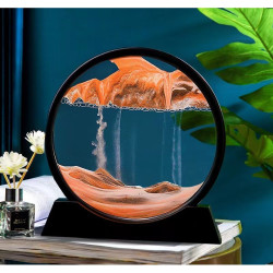 创意家居流沙画工艺品3D动态摆件礼物装饰画趣味圆型流沙画配件