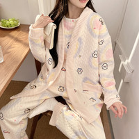 空气棉月子服12-2月份产后秋冬款加厚孕妇睡衣怀孕期哺乳三件套装