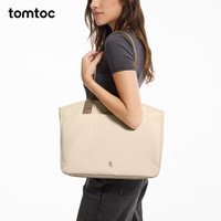 tomtoc 单肩托特电脑包女士14/16英寸大容量防泼水职场通勤笔记本背包T23 雅杏 14英寸