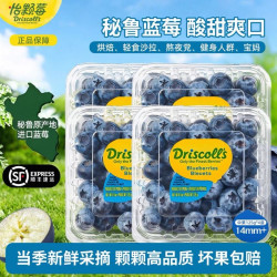 Driscoll's 秘鲁原装进口蓝莓 精品A级中果 14mm+ 4盒装