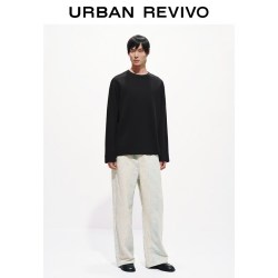 UR UMM460004 圆领棉质T恤 黑色 S