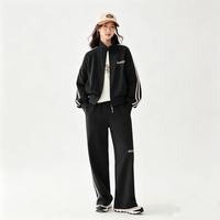 斯凯奇 男女款袖口舒适立领休闲防水防风保暖针织外套 碳黑/0018-女款 L