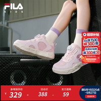 FILA 儿童板鞋 旋钮扣设计 淡丁香粉/方解石粉-PA 29码