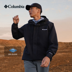 Columbia 户外男装防水冲锋衣运动徒步旅行夹克外套XE0082 010 黑色 XL (185/104A)