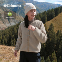 Columbia 户外女子拒水时尚可双面穿保暖抓绒衣WR9240 258 菌菇褐拼深驼色 XL (170/92A)
