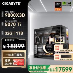 技嘉 游戏电竞设计 台式电脑主机  R7-9800X3D RTX 5070Ti