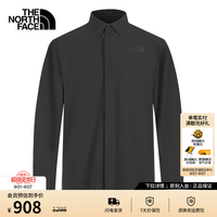 北面 速干休闲长袖衬衫男翻领透气运动26春夏新品|8G79 JK3/宇宙黑 2XL/185