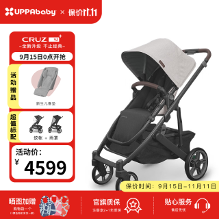 UPPAbaby CRUZ V2+婴儿车高景观婴儿推车双向 可坐可躺 易折叠 宝宝手推车 雪松灰ADA-新上市