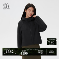 KOLON SPORT 透湿防泼水防风 女士软壳夹克 黑色BK