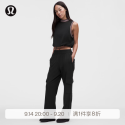 lululemon Breezily 女士高腰工装裤 亚洲版型 黑色 XS