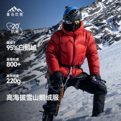 喜马拉雅 玉龙鹅绒服800蓬95绒-20°C雪山攀登专业户外抗寒防风高蓬羽绒服 藻灰绿 800蓬95鹅绒-20°C L 充绒量210g