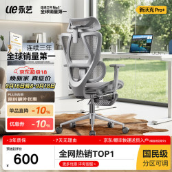 永艺 新沃克Pro+ 6D独立扶手 灰色 带脚托 电脑椅