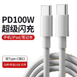 E-MARK 双Type-C数据线 100W 2m
