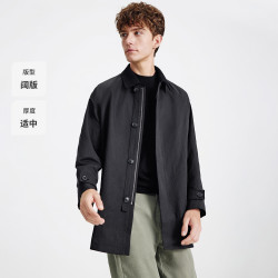 navigare 翻领风衣外套 中长款大衣高级感