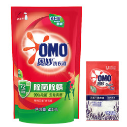 奥妙 除菌除螨洗衣液 桉树艾草香 400g+10g 袋装补充装