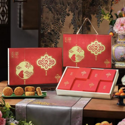 五芳斋 福享月饼礼盒 广式五仁双蛋黄莲蓉豆沙