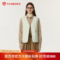 坦博尔 轻量保暖女士羽绒马甲女防泼水易去污面料无袖坎肩秋冬保暖外套 萌芽绿 L (170)