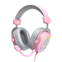 非梵迪 H6 7.1声道 USB有线游戏耳机 粉色