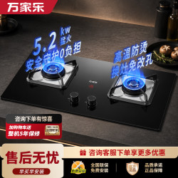 万家乐 燃气灶【双高火H5】台嵌两用灶 高温防烫提醒 5.2kw大火力 换新免扩孔