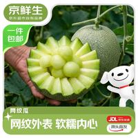 京鲜生 宁夏蜜蜂授粉牛三网纹瓜 净重4-5斤 2粒装